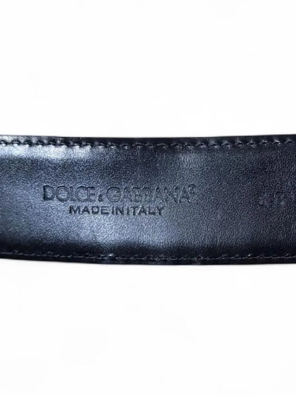 Dolce & Gabbana Black Leather Belt with Silver Buckle Size 48/90 Made in Italy